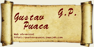 Gustav Puača vizit kartica